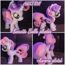 Size: 1280x1280 | Tagged: safe, artist:kuroran, derpibooru import, sweetie belle, pony, unicorn, advertisement, auction, female, filly, image, irl, jpeg, photo, plushie, solo