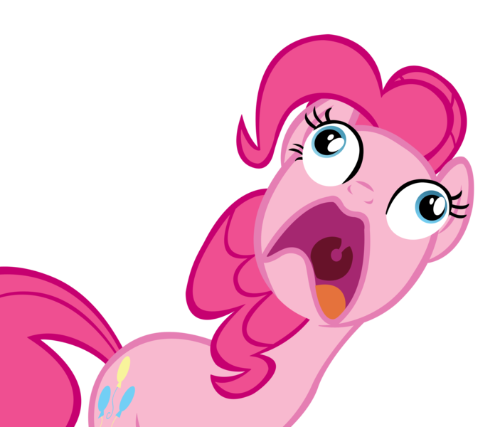 Size: 2651x2262 | Tagged: safe, artist:sofunnyguy, derpibooru import, pinkie pie, earth pony, pony, too many pinkie pies, derp, faic, female, image, mare, pinkie frogmouth, png, simple background, solo, transparent background, vector