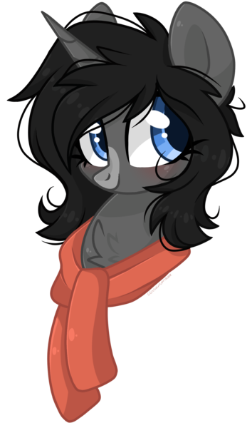 Size: 1273x2160 | Tagged: safe, artist:cinnamontee, derpibooru import, oc, oc:maya madrigal, pony, unicorn, bust, clothes, female, image, mare, png, portrait, scarf, simple background, solo, transparent background