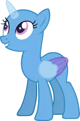 Size: 970x1465 | Tagged: safe, artist:pegasski, derpibooru import, oc, unofficial characters only, alicorn, pony, student counsel, alicorn oc, bald, base, eyelashes, eyes closed, grin, horn, image, looking up, png, simple background, smiling, solo, transparent background, two toned wings, wings