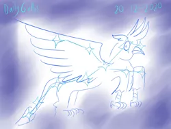 Size: 1280x960 | Tagged: safe, artist:horsesplease, derpibooru import, gallus, catasterism, constellation, derp, doodle, flying, gallus the rooster, image, jpeg, night, night sky, sky, stars