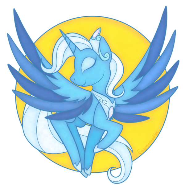 Size: 1000x1000 | Tagged: safe, artist:enigmadoodles, derpibooru import, idw, trixie, alicorn, pony, reflections, spoiler:comic, alicornified, eyes closed, female, image, mare, png, princess of humility, race swap, solo, trixiecorn