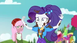 Size: 1920x1080 | Tagged: safe, derpibooru import, screencap, oxford brush, rarity, raspberry lilac, equestria girls, equestria girls series, lost and pound, spoiler:eqg series (season 2), background human, female, image, lost and pound: rarity, male, png