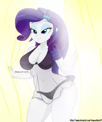 Size: 1800x2142 | Tagged: suggestive, artist:diamondheart21, derpibooru import, rarity, equestria girls, bedroom eyes, belly button, bra, breasts, busty rarity, cleavage, clothes, curtains, dawn, female, image, jpeg, lingerarity, lingerie, panties, see-through, sexy, solo, stupid sexy rarity, thighs, underwear