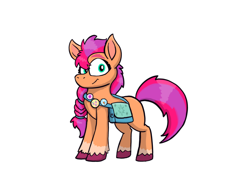 Size: 4000x3000 | Tagged: safe, artist:teslathedog, derpibooru import, sunny starscout, earth pony, pony, female, g5, high res, image, looking at you, mare, png, simple background, solo, transparent background, unshorn fetlocks