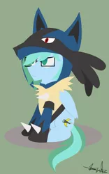 Size: 2030x3253 | Tagged: safe, artist:samsailz, derpibooru import, oc, oc:sailz, lucario, pegasus, pony, clothes, costume, hoodie, image, onesie, png, pokémon, solo