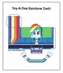 Size: 600x699 | Tagged: safe, artist:grapefruitface1, derpibooru import, rainbow dash, equestria girls, arts and crafts, craft, female, image, papercraft, png, printable, toy a day