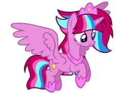 Size: 950x700 | Tagged: safe, artist:choisky13, derpibooru import, oc, oc:bubble sparkle, unofficial characters only, alicorn, pony, bubbleverse, alicorn oc, alternate universe, female, horn, image, magical lesbian spawn, magical threesome spawn, mare, multiple parents, next generation, offspring, parent:glitter drops, parent:spring rain, parent:tempest shadow, parent:twilight sparkle, parents:glittershadow, parents:sprglitemplight, parents:springdrops, parents:springshadow, parents:springshadowdrops, png, simple background, solo, transparent background, wings