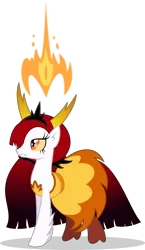 Size: 1009x1738 | Tagged: safe, artist:mlp-trailgrazer, derpibooru import, ponified, pony, clothes, dress, fire, hekapoo, image, png, simple background, solo, star vs the forces of evil, transparent background, vector