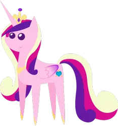 Size: 522x557 | Tagged: safe, artist:zacatron94, derpibooru import, editor:slayerbvc, princess cadance, alicorn, pony, cropped, crown, female, hoof shoes, image, jewelry, mare, peytral, png, pointy ponies, regalia, simple background, solo, transparent background