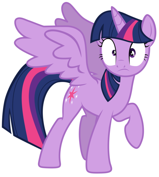 Size: 7000x7800 | Tagged: safe, artist:tardifice, derpibooru import, twilight sparkle, twilight sparkle (alicorn), alicorn, pony, the cutie re-mark, absurd resolution, female, frown, image, mare, png, raised hoof, simple background, solo, spread wings, transparent background, vector, wide eyes, wings