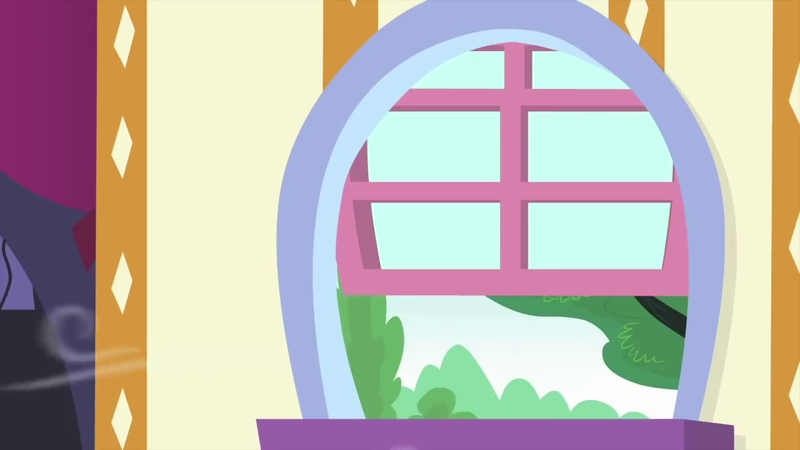 Size: 1280x720 | Tagged: safe, derpibooru import, screencap, rarity's biggest fan, spoiler:interseason shorts, background, image, liminal space, no pony, png, ponyville spa, scenic ponyville, window