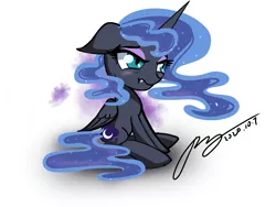 Size: 3500x2625 | Tagged: safe, artist:musical ray, derpibooru import, nightmare moon, princess luna, alicorn, adorable face, cute, image, moon, moonabetes, png