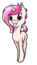 Size: 747x1300 | Tagged: safe, artist:safizejaart, derpibooru import, oc, unofficial characters only, unicorn, heterochromia, horn, image, png, simple background, smiling, solo, transparent background, unicorn oc