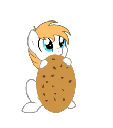 Size: 800x900 | Tagged: safe, artist:ngthanhphong, derpibooru import, oc, unofficial characters only, pony, cookie, food, giant cookie, image, looking up, male, nom, png, simple background, small pony, solo, stallion, transparent background