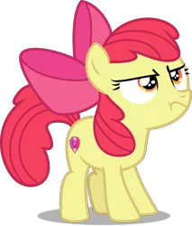 Size: 5373x6307 | Tagged: safe, artist:thatusualguy06, derpibooru import, apple bloom, earth pony, pony, going to seed, .svg available, :t, absurd resolution, adorabloom, angry, apple bloom is not amused, bow, cute, female, filly, image, madorable, png, simple background, solo, transparent background, unamused, vector