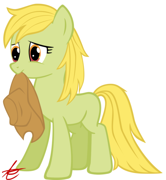 Size: 2000x2177 | Tagged: safe, artist:grandilfromponychan, derpibooru import, granny smith, pony, cowboy hat, hat, high res, image, mouth hold, png, simple background, solo, transparent background, vector, young granny smith, younger