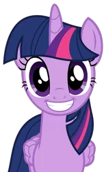 Size: 1500x2416 | Tagged: safe, artist:sketchmcreations, derpibooru import, twilight sparkle, twilight sparkle (alicorn), alicorn, pony, what about discord?, female, grin, image, looking at you, mare, png, simple background, smiling, solo, transparent background, vector