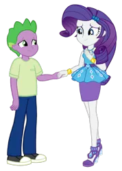 Size: 914x1284 | Tagged: safe, artist:georgegarza01, derpibooru import, rarity, spike, human, equestria girls, female, human spike, humanized, image, male, png, shipping, simple background, sparity, straight, transparent background