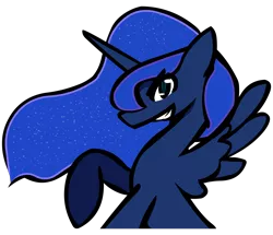 Size: 1744x1500 | Tagged: safe, artist:darksoma, derpibooru import, princess luna, alicorn, image, missing accessory, png, simple background, solo, transparent background, we don't normally wear clothes