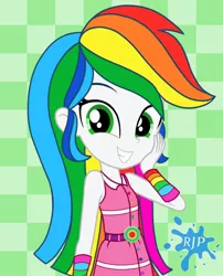 Size: 850x1050 | Tagged: safe, artist:rjp.rammy, derpibooru import, oc, oc:light spectrum, equestria girls, clothes, dress, image, jpeg, sleeveless, solo