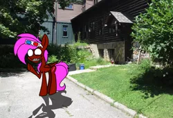 Size: 3832x2600 | Tagged: safe, artist:rainbowbacon, derpibooru import, oc, oc:rainbowbacon, pegasus, pony, gorillaz, gorillaz style, image, irl, photo, png, ponies in real life, solo