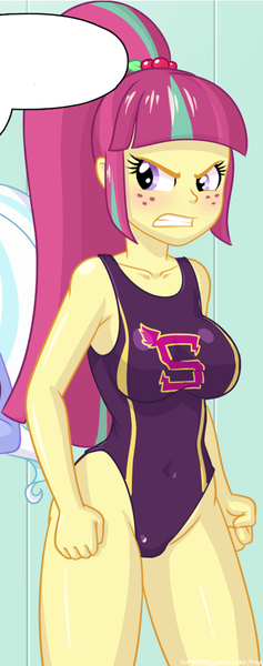 Size: 784x1987 | Tagged: suggestive, artist:rapps, derpibooru import, edit, sour sweet, equestria girls, friendship games, angry, big breasts, blushing, breasts, busty sour sweet, clothes, competition swimsuit, cropped, crystal prep academy competition swimsuit, female, glare, gritted teeth, high school swimsuit, image, one-piece swimsuit, png, school swimsuit, shadowbolts swimsuit, solo, solo female, sour sweet is not amused, swimsuit