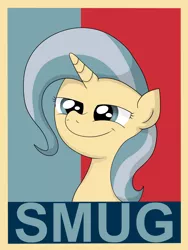 Size: 3024x4032 | Tagged: safe, artist:background basset, derpibooru import, trixie, pony, unicorn, female, hope poster, image, png, poster, propaganda, shepard fairey, smug, solo