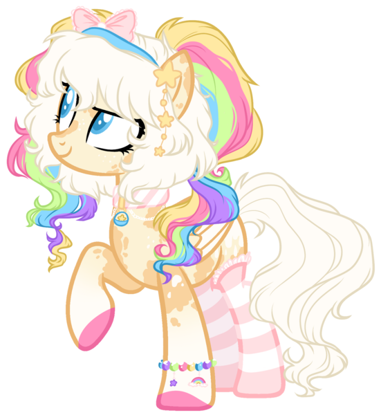 Size: 1280x1393 | Tagged: safe, artist:sugarplanets, derpibooru import, oc, oc:lovely starlight, pegasus, pony, clothes, female, image, mare, png, simple background, socks, solo, striped socks, transparent background