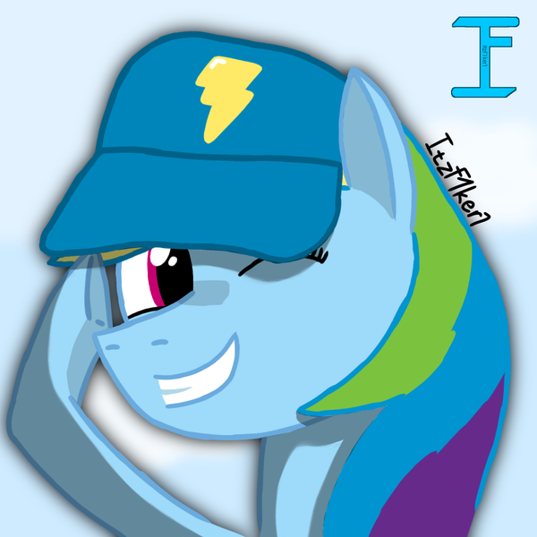 Size: 1000x1000 | Tagged: safe, artist:itzf1ker1, derpibooru import, rainbow dash, pegasus, pony, image, png, solo