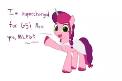 Size: 1500x1000 | Tagged: safe, artist:mightyshockwave, derpibooru import, oc, oc:marker pony, unofficial characters only, pony, unicorn, 4chan, braid, cape, clothes, g5, image, looking at you, open mouth, png, raised hoof, simple background, solo, talking to viewer, unshorn fetlocks, white background