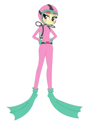 Size: 1024x1366 | Tagged: safe, artist:zefrenchm, derpibooru import, sour sweet, equestria girls, clothes, diving suit, female, hooded wetsuit, image, png, scuba, scuba gear, simple background, solo, transparent background, vector, wetsuit