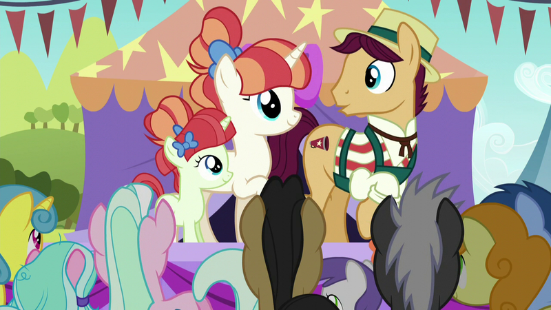 Size: 1280x720 | Tagged: safe, derpibooru import, screencap, blues, booth barker, carrot top, cherry cola, cherry fizzy, dark moon, golden harvest, graphite, lemon hearts, noteworthy, rainberry, rainbow stars, sugar stix, tender brush, tornado bolt, winter lotus, earth pony, pony, unicorn, brotherhooves social, female, filly, image, male, mare, png, stallion