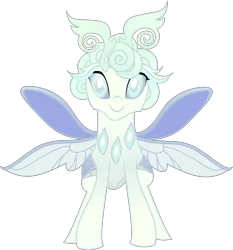 Size: 6364x6841 | Tagged: safe, artist:lincolnbrewsterfan, derpibooru import, oc, oc:snowflake mist, changedling, changeling, beautiful, carapace, changedling oc, changedling princess, changeling oc, derpibooru exclusive, elegant, female, horn, image, pale color, png, princess, requested art, rhinestone, rhinestones, simple background, .svg available, transparent background, transparent wings, vector, wings