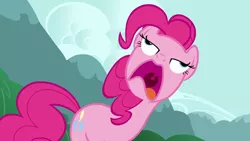 Size: 1920x1080 | Tagged: safe, derpibooru import, screencap, pinkie pie, earth pony, pony, season 3, too many pinkie pies, faic, female, hype, image, mare, open mouth, pinkie frogmouth, png, punked up, solo