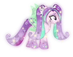 Size: 6006x4684 | Tagged: safe, artist:lincolnbrewsterfan, derpibooru import, aria blaze, ponified, crystal pony, earth pony, pony, alternative cutie mark placement, crystallized pony, derpibooru exclusive, disguise, disguised siren, ear piercing, earring, equestria girls ponified, facial cutie mark, female, gem, glow, gradient hooves, gradient mane, image, jewelry, mare, piercing, png, rainbow power, rainbow power-ified, simple background, siren gem, solo, transparent background