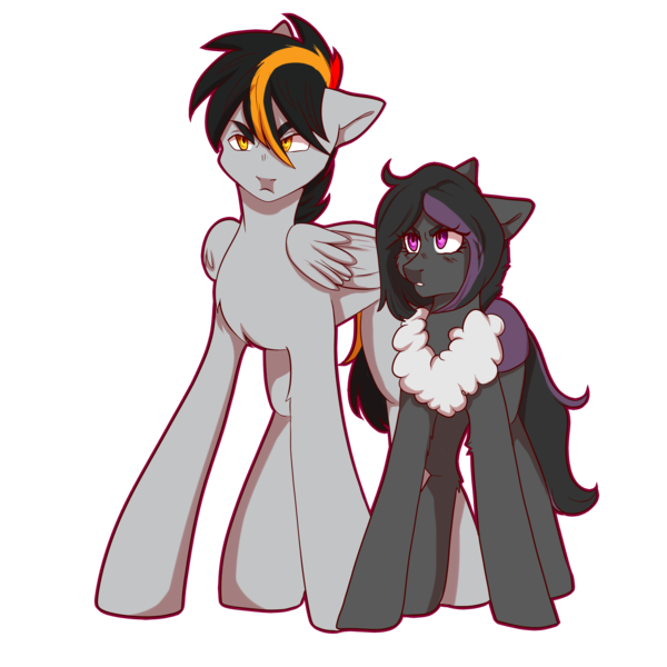 Size: 2000x2000 | Tagged: artist needed, safe, derpibooru import, oc, oc:mimicry, oc:primaryforce, original species, pony, image, png, purple changeling