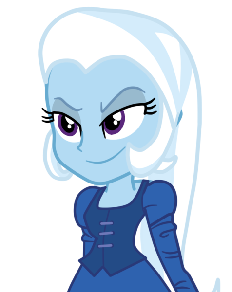 Size: 620x782 | Tagged: safe, artist:gmaplay, derpibooru import, trixie, equestria girls, rainbow rocks, spoiler:comic, cute, evil, female, image, png, simple background, solo, transparent background
