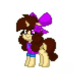 Size: 768x768 | Tagged: safe, artist:altersmay87, derpibooru import, oc, oc:harmony star, alicorn, pony, pony town, bow, clothes, cutie mark, dergunstown, female, flower, flower in hair, hoodie, image, png, simple background, transparent background
