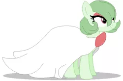 Size: 559x369 | Tagged: safe, artist:hushadopts, artist:sturk-fontaine, derpibooru import, earth pony, gardevoir, pony, adopted oc, clothes, crossover, dress, gown, image, png, pokémon, ponymon