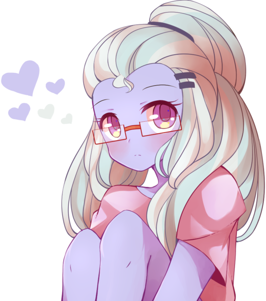 Size: 841x950 | Tagged: safe, artist:riouku, derpibooru import, edit, sugarcoat, equestria girls, background edit, cute, heart, image, knees, looking at you, palindrome get, png, simple background, solo, sugarcute, transparent background