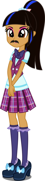 Size: 1347x5316 | Tagged: safe, artist:nightred15, derpibooru import, edit, vector edit, sour sweet, oc, oc:naranjita, human, equestria girls, friendship games, clothes, crystal prep academy uniform, facial hair, human coloration, humanized, image, mexican, moustache, mustache girl, png, realism edits, school uniform, simple background, solo, transparent background, vector
