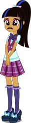 Size: 1347x5316 | Tagged: safe, artist:nightred15, derpibooru import, edit, vector edit, sour sweet, oc, oc:naranjita, human, equestria girls, friendship games, clothes, crystal prep academy uniform, facial hair, human coloration, humanized, image, mexican, moustache, mustache girl, png, realism edits, school uniform, simple background, solo, transparent background, vector