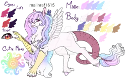 Size: 1024x640 | Tagged: safe, artist:malinraf1615, derpibooru import, oc, oc:armony aileen, unofficial characters only, draconequus, hybrid, pony, draconequus hybrid, draconequus oc, female, image, interspecies offspring, mare, offspring, parent:discord, parent:princess celestia, parents:dislestia, png, reference sheet, simple background, solo, tongue out, transparent background, unshorn fetlocks