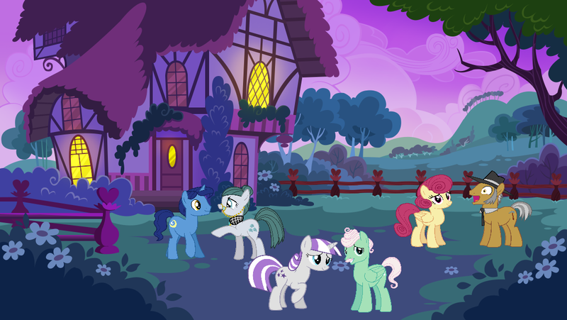 Size: 1136x640 | Tagged: safe, derpibooru import, cloudy quartz, gentle breeze, igneous rock pie, night light, posey shy, twilight velvet, pegasus, pony, cloudynight, female, image, infidelity, male, mare, png, poseyrock, shipping, stallion, straight, vector, velvetbreeze, wife swap