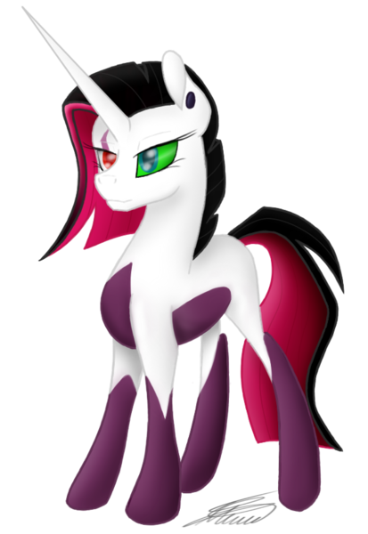 Size: 606x880 | Tagged: safe, artist:crystalcontemplator, derpibooru import, oc, unofficial characters only, pony, unicorn, ear piercing, eye scar, heterochromia, horn, image, piercing, png, scar, signature, simple background, solo, transparent background, unicorn oc