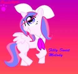 Size: 492x467 | Tagged: safe, artist:pokeloidpachiviray, derpibooru import, oc, oc:sweet melody, alicorn, pony, alicorn oc, female, filly, horn, image, jpeg, smiling, solo, wings