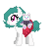 Size: 106x96 | Tagged: safe, artist:amgiwolf, derpibooru import, oc, oc:dr. wolf, unofficial characters only, earth pony, pony, animated, base used, blinking, clothes, earth pony oc, eyelashes, female, gif, image, mare, pixel art, plushie, simple background, skirt, smiling, solo, transparent background