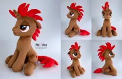 Size: 1280x831 | Tagged: safe, artist:meplushyou, derpibooru import, oc, oc:pixel grip, pony, unicorn, image, irl, jpeg, male, photo, plushie, solo, stallion