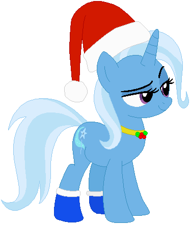 Size: 373x442 | Tagged: safe, artist:selenaede, artist:user15432, derpibooru import, trixie, pony, unicorn, base used, blue socks, christmas, christmas outfit, clothes, hat, holiday, holly, image, jewelry, necklace, png, red hat, santa hat, socks